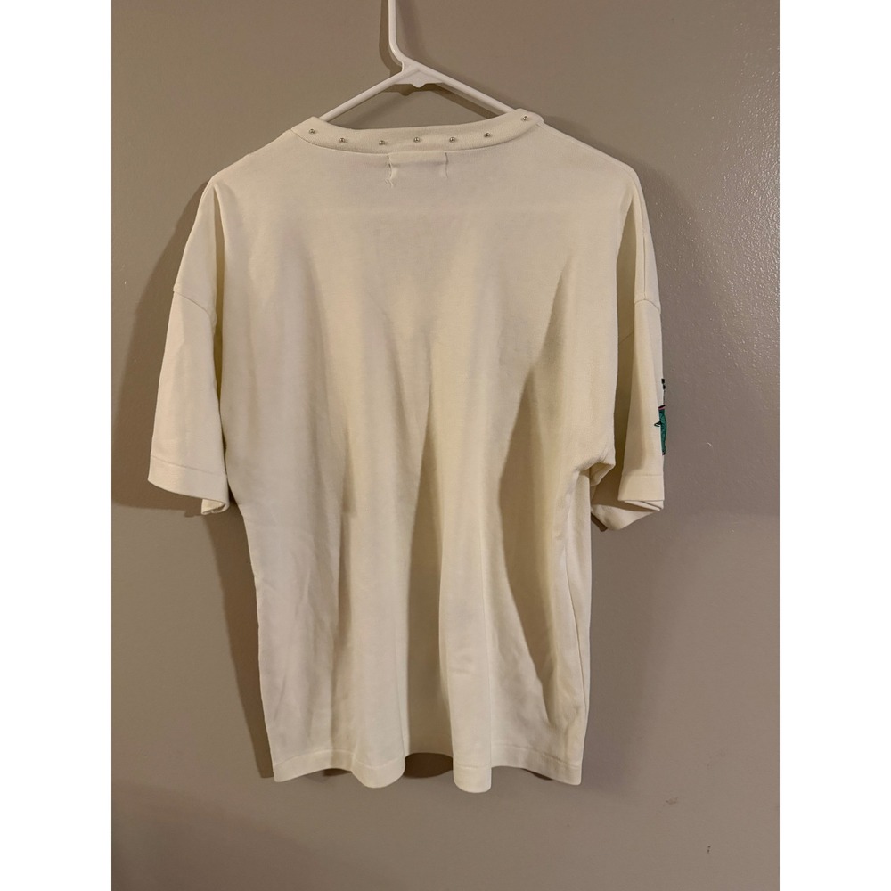 Chelsea Way By Jeri Rose Womens V Neck Top Embellished Stars Size S - Picture 4 of 5
